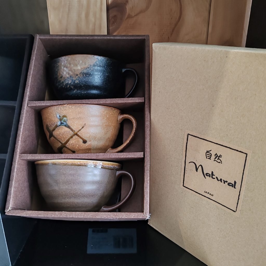 Set de 3 tazas de la marca natural