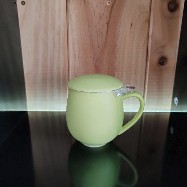 Taza de té verde con filtro