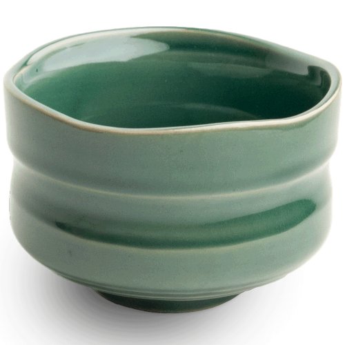 Cuenco de cerámica para matcha Verde