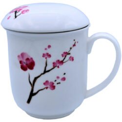Taza cherry blossom, porcelana 0,38 l. filtro tapa